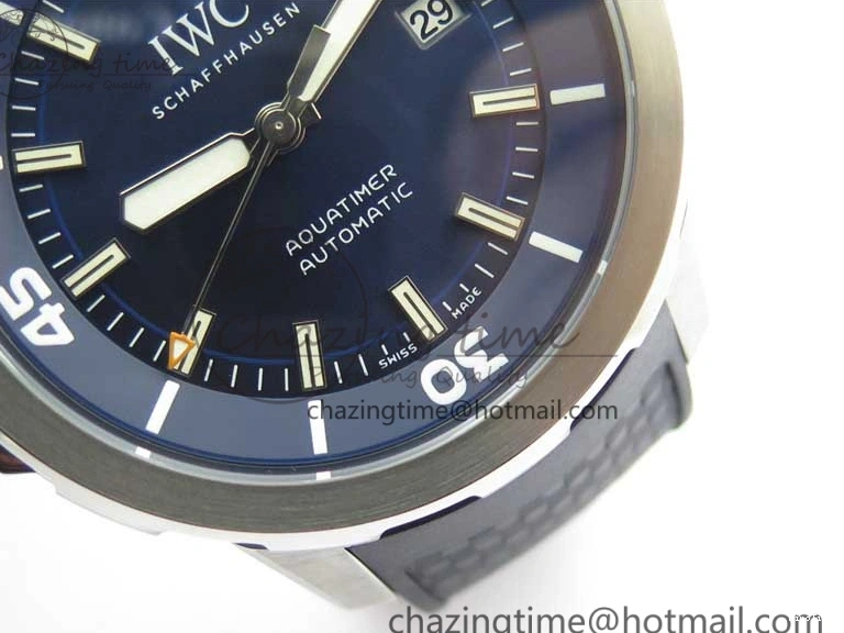 MIROTIME 0124 RelaxedFit Aquatimer Automatic IW329004 V6F 1:1 Best Edition Blue Dial on Rubber Strap MIYOTA 7095